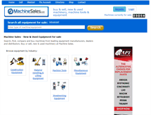 Tablet Screenshot of machinesales.com